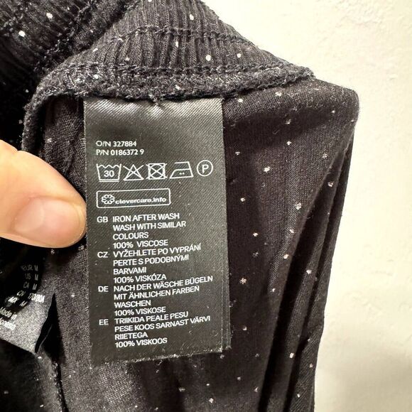 H&M Basic Jogger Pants Black Stretch Elastic Waist Lightweight Women size Medium - Picture 4 of 6